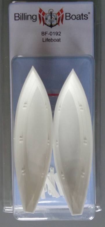 Rettungsboote aus Kunststoff 26 x 90 mm, 2 Stück