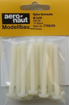 Nylon-Schrauben, M 5 x 50, 10 Stück