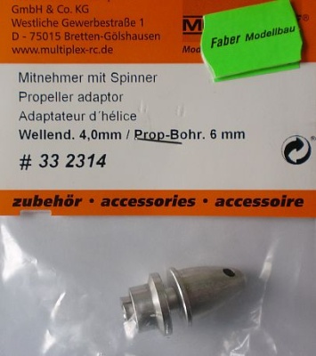 Mitnehmer mit Spinner fürMotore