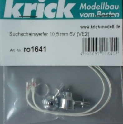 Suchscheinwerfer 10,5 mm 6V , 2 Stück