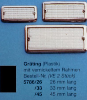 Gräting Plastik 33 mm lang, 2 Stück