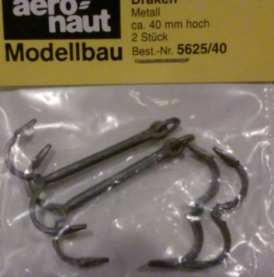 Draken Metall, ca. 30 mm hoch, 2 Stück