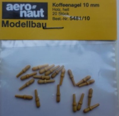 Koffeenägel (Holz), hell, 10 mm, 20 Stück