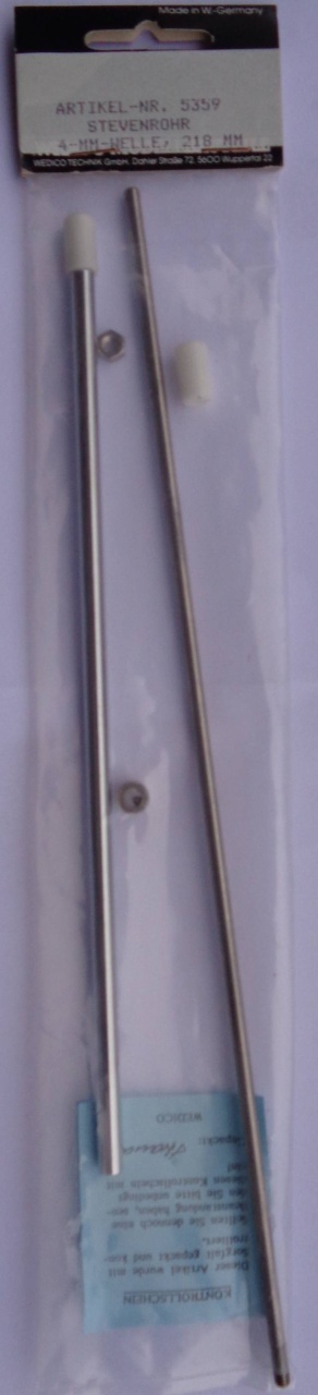 Stevenrohr, 4 mm Welle, Länge 218 mm, - 2 x vorr. 1.12.23