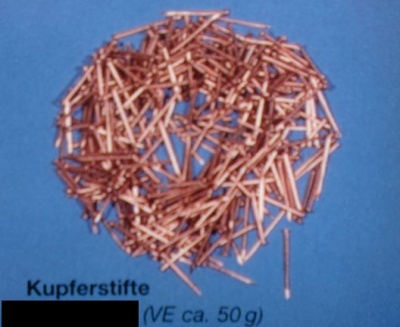 Kupferstifte  0.6 x 8 mm, ca. 50 g