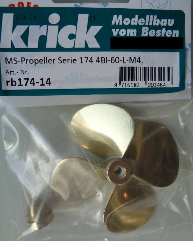 MS-Schiffschr. Raboesch  4-Blatt, Typ D, Ø 60 mm, M 4, L