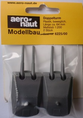 Doppelturm 15cm, beweglich, grau (Plastik), M 1:200