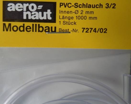 Silikonschlauch, milchig transparent 2 x 4 mm, 1 m - Faber Modellbau