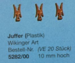 Wikinger-Juffer, Plastik, 10 mm hoch, 20 Stück