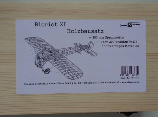 Holzbausatz Bleriot XI  - Spannweite 38 cm