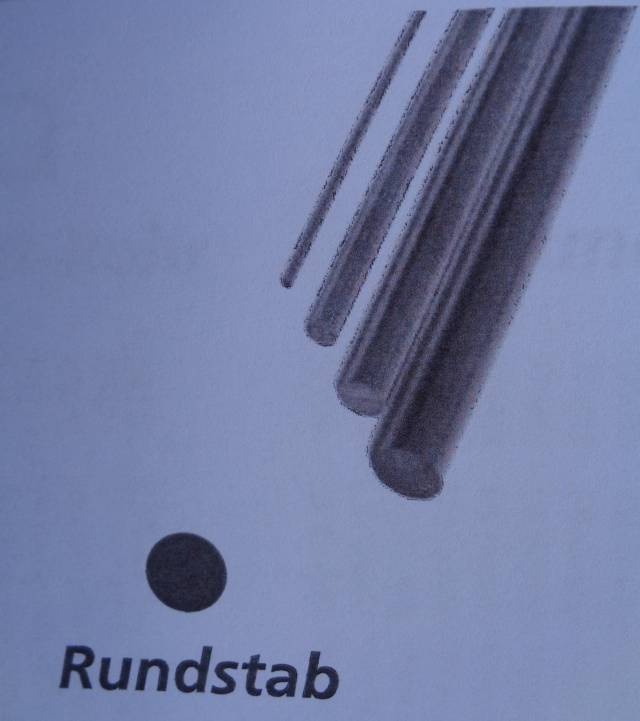 CfK-Rundstab Ø 8 mm, 1 m lang