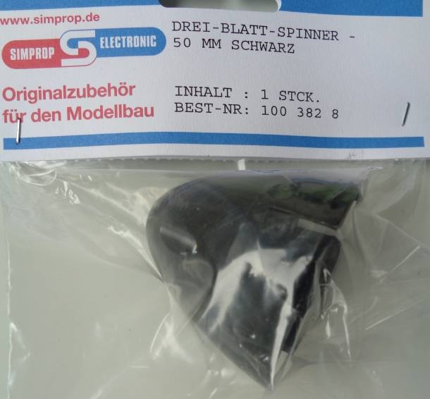 3-BLATT-SPINNER 50 MM, schwarz
