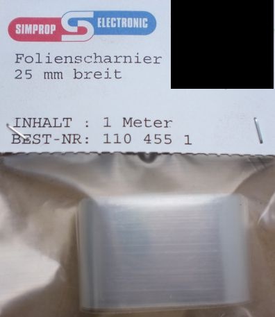 FOLIENSCHARNIER 25 mm breit, 1 m lang