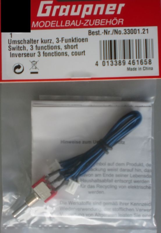 Umschalter kurz 3-Funktionen  - 1 x  vorrätig 1.1.2023 -
