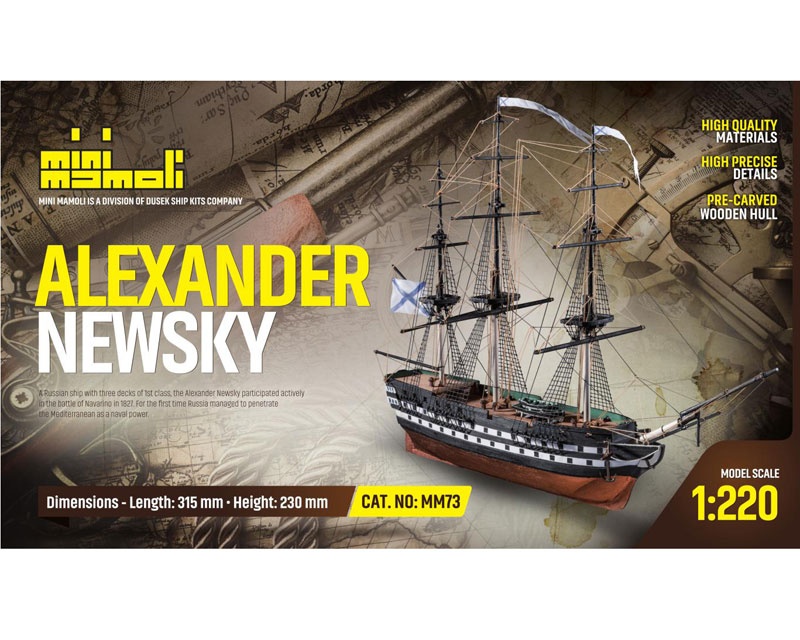 Alexander Newsky Bausatz 1:220 Mini Mamoli, Länge 31,50 cm