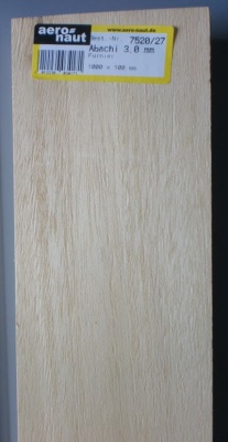 ABACHI-Furnier, 1000x100x3.0 mm, 5 Stück