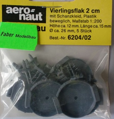 Vierlingsflak mit Schanzkleid,  2cm Plastik