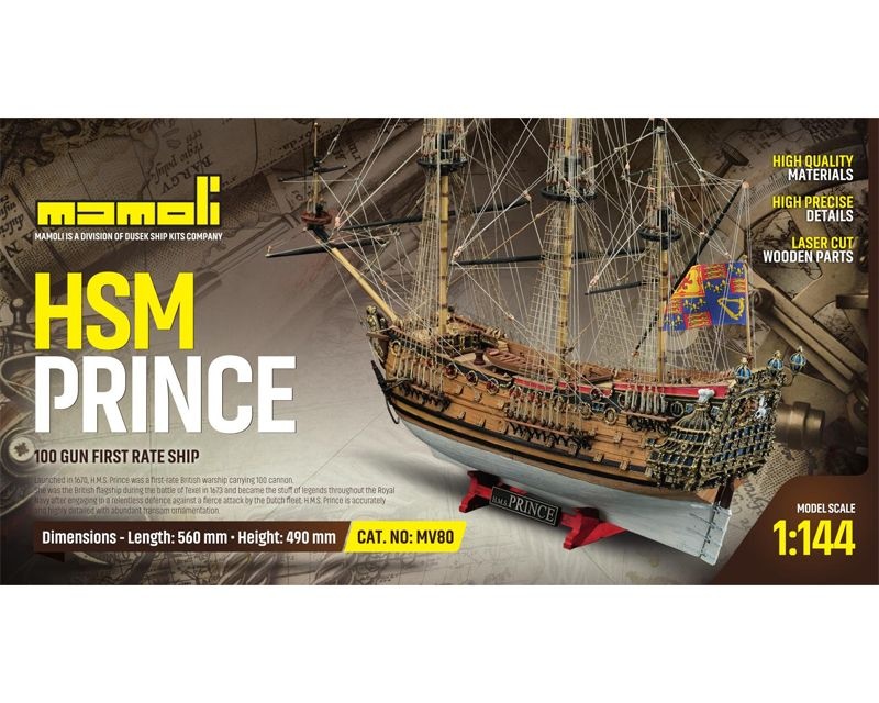 H.M.S. Prince Bausatz 1:144, Länge 56 cm