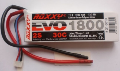 LiPo-Akku ROXXY Evo 2-1800 30C 2 x vorrätig 1.10.24 -