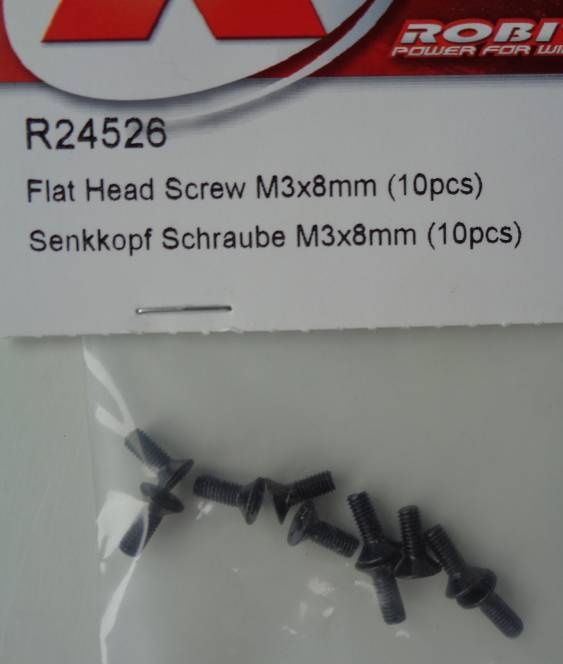 Senkkopfschrauben M 3 x 8 mm,  10 Stück