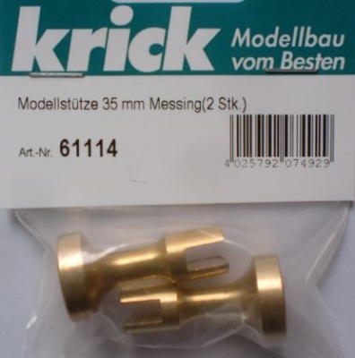 Modellstütze 35 mm Messing, 2 Stück