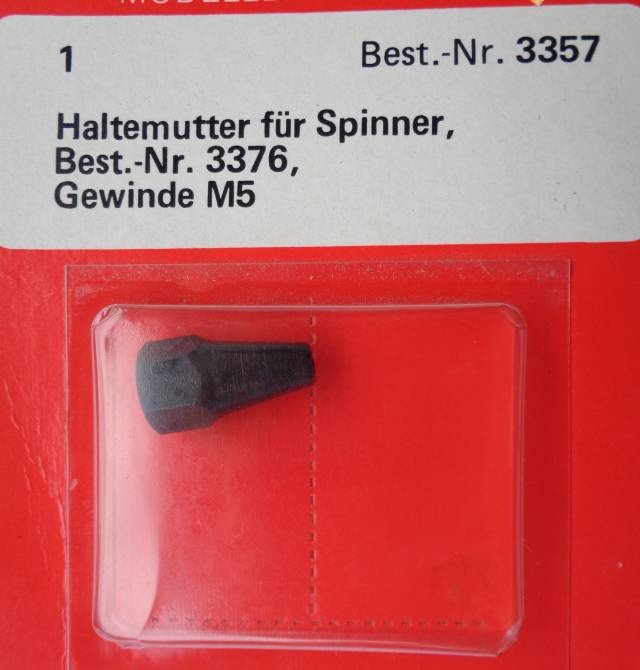 Haltemutter f.Spinner G3376, m.Gew. M 5, -1 x vorr./1.9.2020