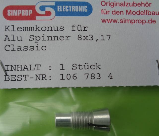 Klemmkonus f. Alu Spinner 8 x 3,17 Classic
