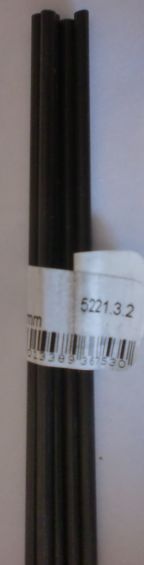 Kohlefaser-Rohr Pultrudiert, Außen ø 16mm, Innen ø 14mm, 1000mm Lang