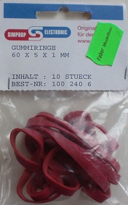 GUMMIRING 60 X 5 X 1 mm, 10 Stück