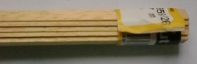 ABACHI-Vierkantleisten  2 x 7 mm, 1 m lang, 10 Stück