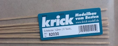 Eicheleisten 1x2mm (10 Stück)