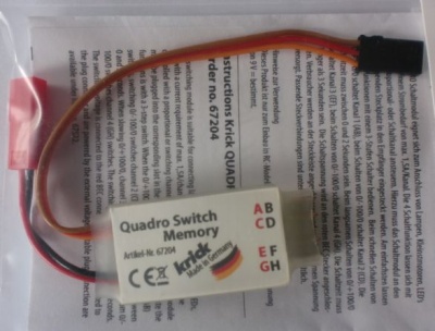 Quadro Switch Memory 4 K. Schaltmodul  - Neu -