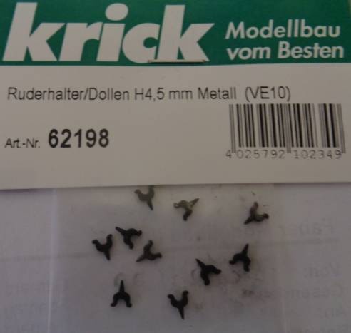 Ruderhalter/Dollen Höhe 4,5 mm, Breite 4 mm