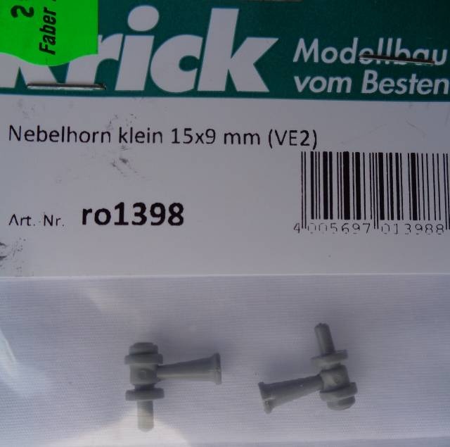 Nebelhorn klein 15 x 9 mm , 2 Stck.