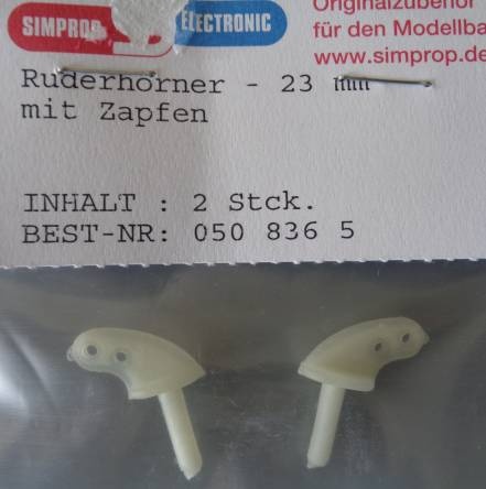Ruderhorn mit Zapfen, 12mm, 2 Stück