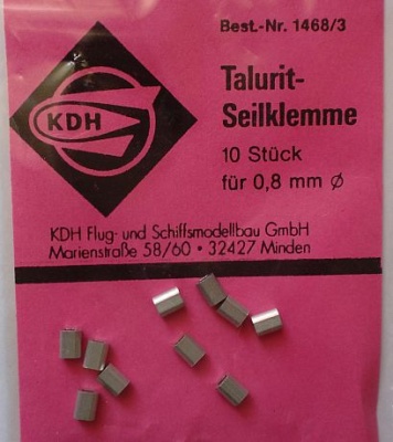 Talurit-Seilklemmen für 0,8 mm (10St.) (12x vorrätig/1.3.23)