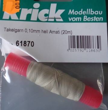 Takelgarn 0,10mm hell Amati (20 m)