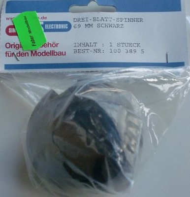 3-BLATT-Kunststoff-SPINNER Ø 69 mm, schwarz