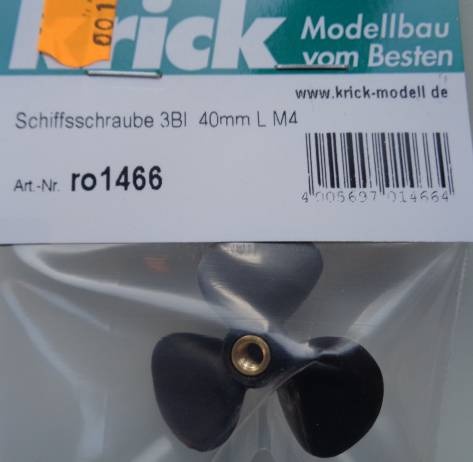 Schiffsschraube 3Bl. 40mm L, M4