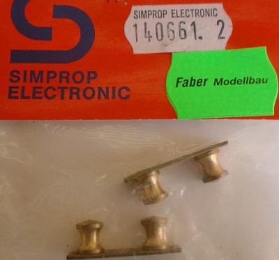 Poller, messing, 2 Stück