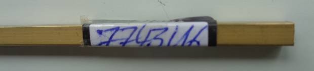 Messing-Vierkantprofil  4 x 4 mm, 1 m lang, 1 Stück