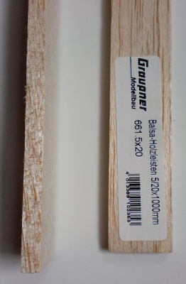 Balsaholz-vierkantleisten  5x20mm