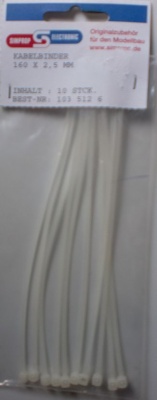 KABELBINDER 160 X 2,5 mm, 10 Stück
