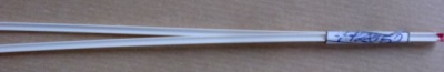 Plastik-Halbrohr, Breite 3 mm, 1 m lg., Wandstärke 0,75 mm