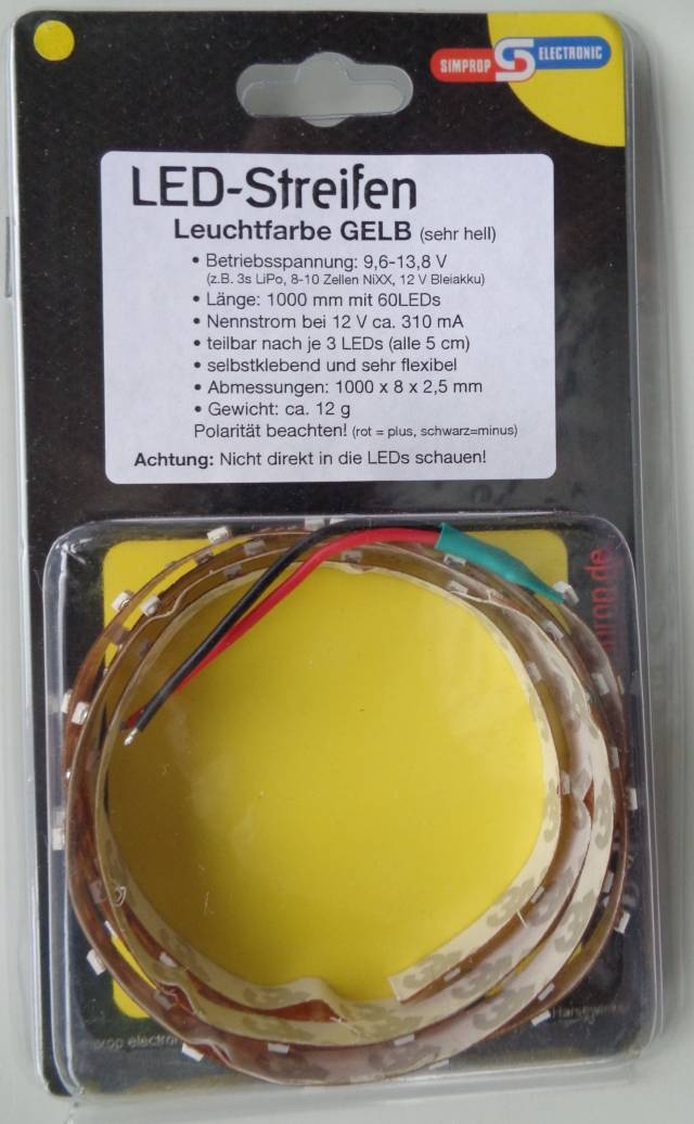 LED-Streifen - 100 cm - gelb