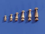 Geländerstützen,einfach,  6 mm, 10 St.,aus Holz gedrechselt