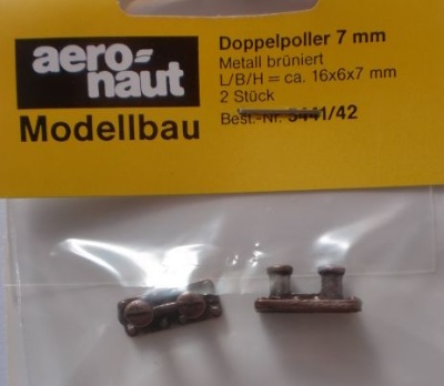 Doppel-Poller 7 mm (Metall brüniert), 2 Stück