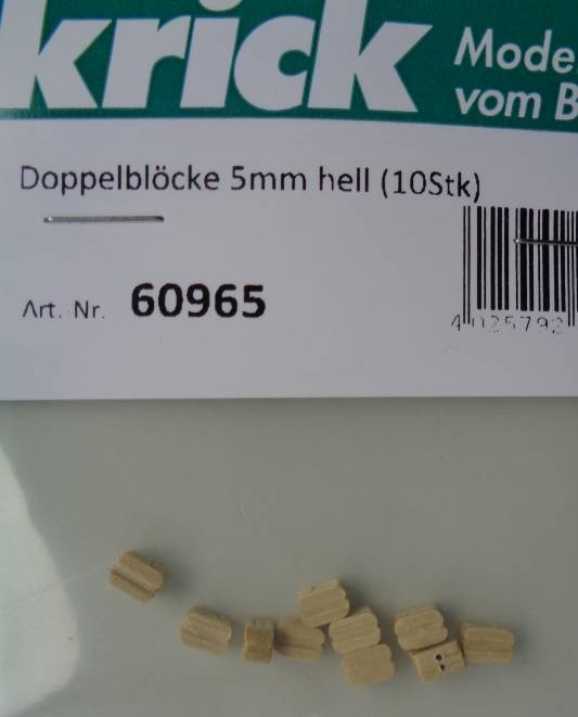 Doppelblöcke 5 mm hell,  10 Stück