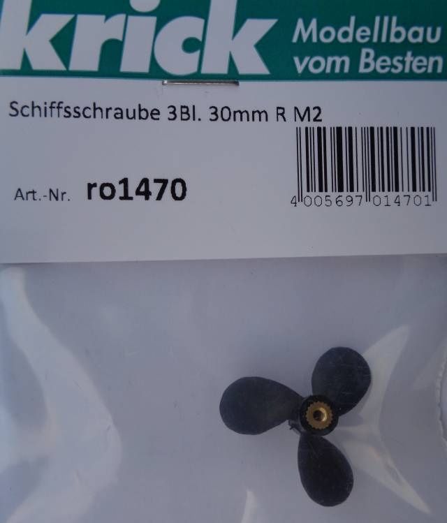 Schiffsschraube 3Bl. 30mm R M 2