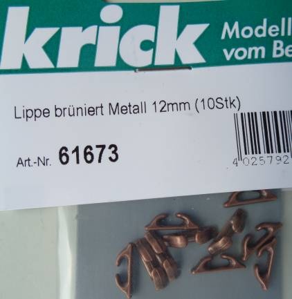 Lippe brüniert Metall 12mm (10 Stück)